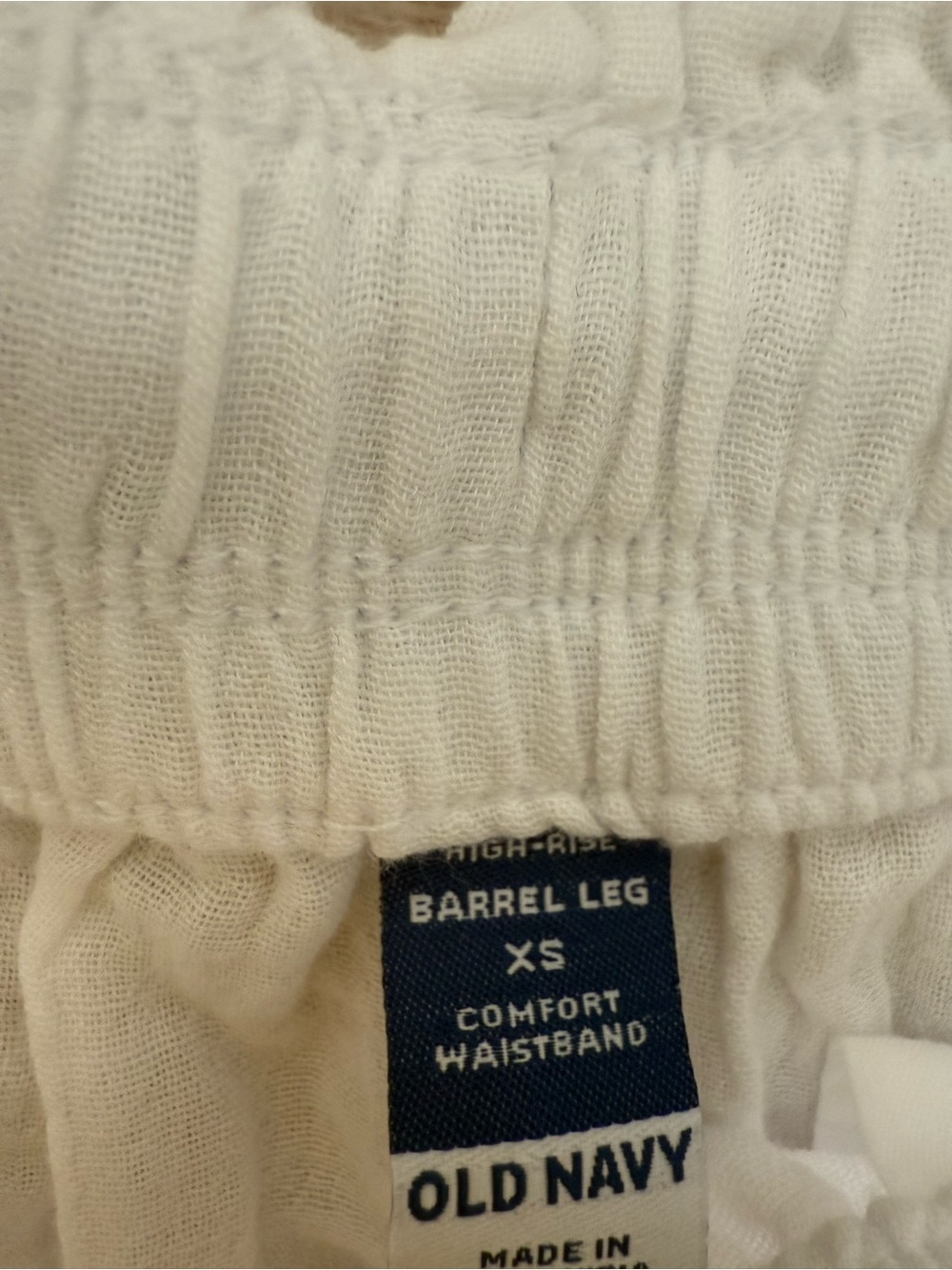 Old Navy White Lightweight Drawstring Linen Pants - Picture 2 of 2